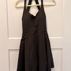 Halara Easy Peezy Black Halter Dress
